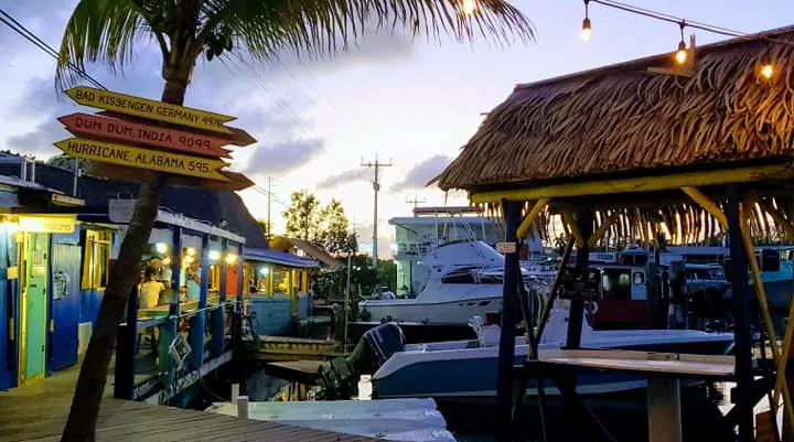 Boats are parked at the seaside restaurant